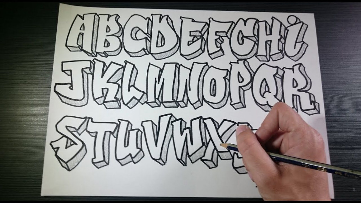 Graffiti Alphabet   Speed Art  Graffiti alphabet styles, Graffiti  alphabet, Graffiti lettering alphabet