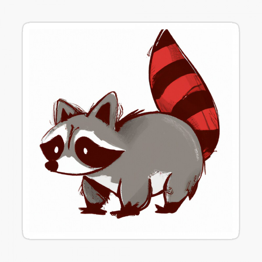 Grußkarte for Sale mit "Cute Raccoon Drawing" von WeHeartAnimals