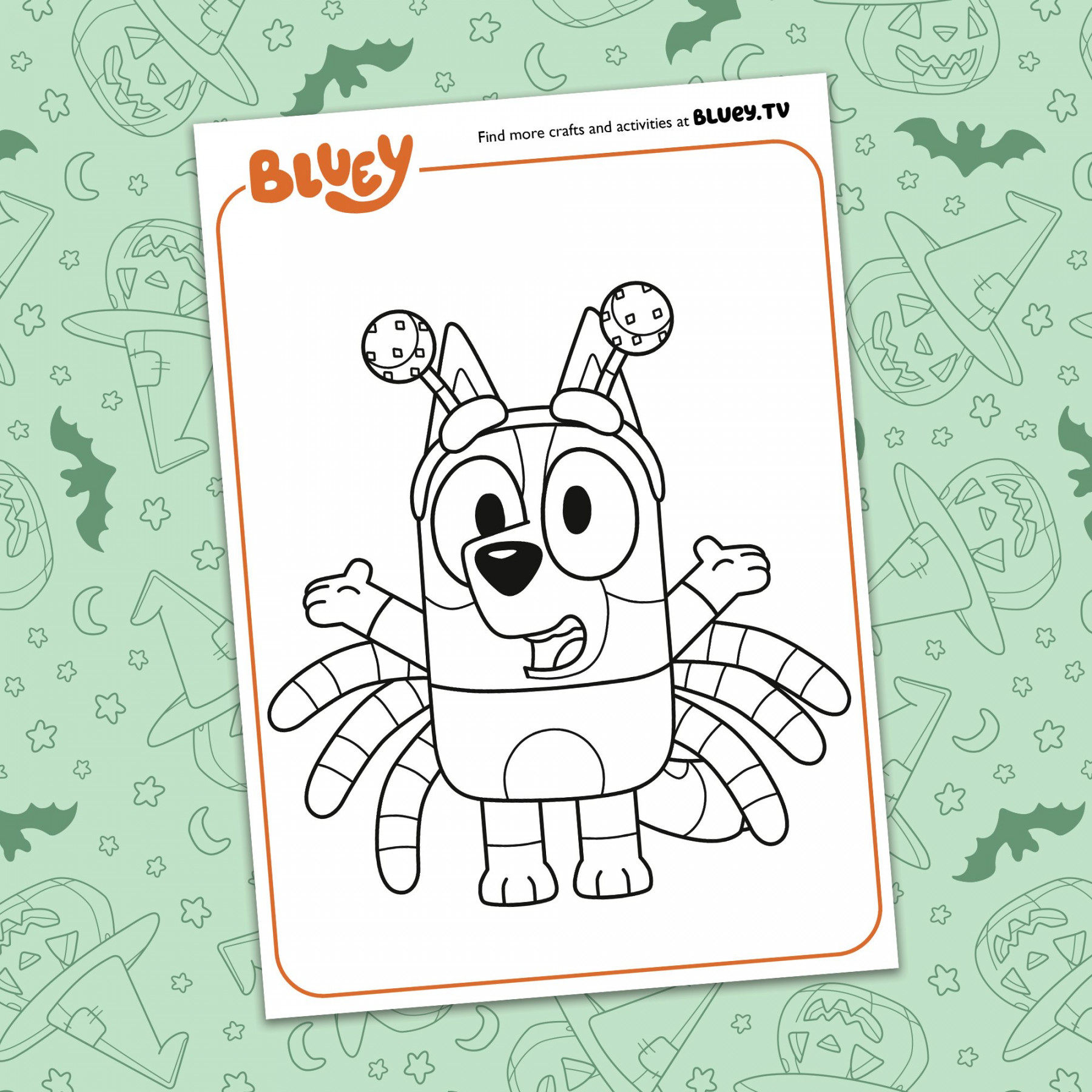 Halloween Costume Colouring Sheets - Bluey Official Website