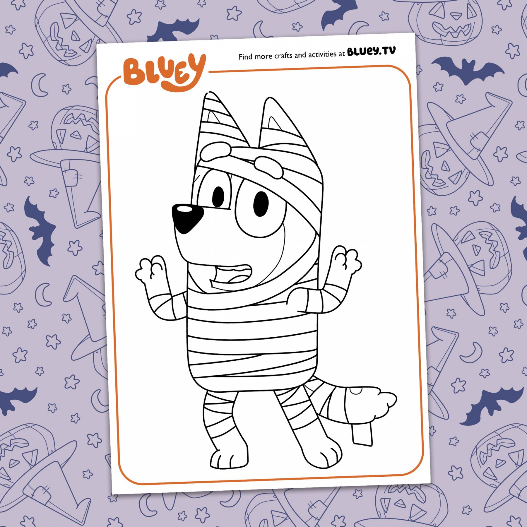 Halloween Costume Colouring Sheets - Bluey Official Website