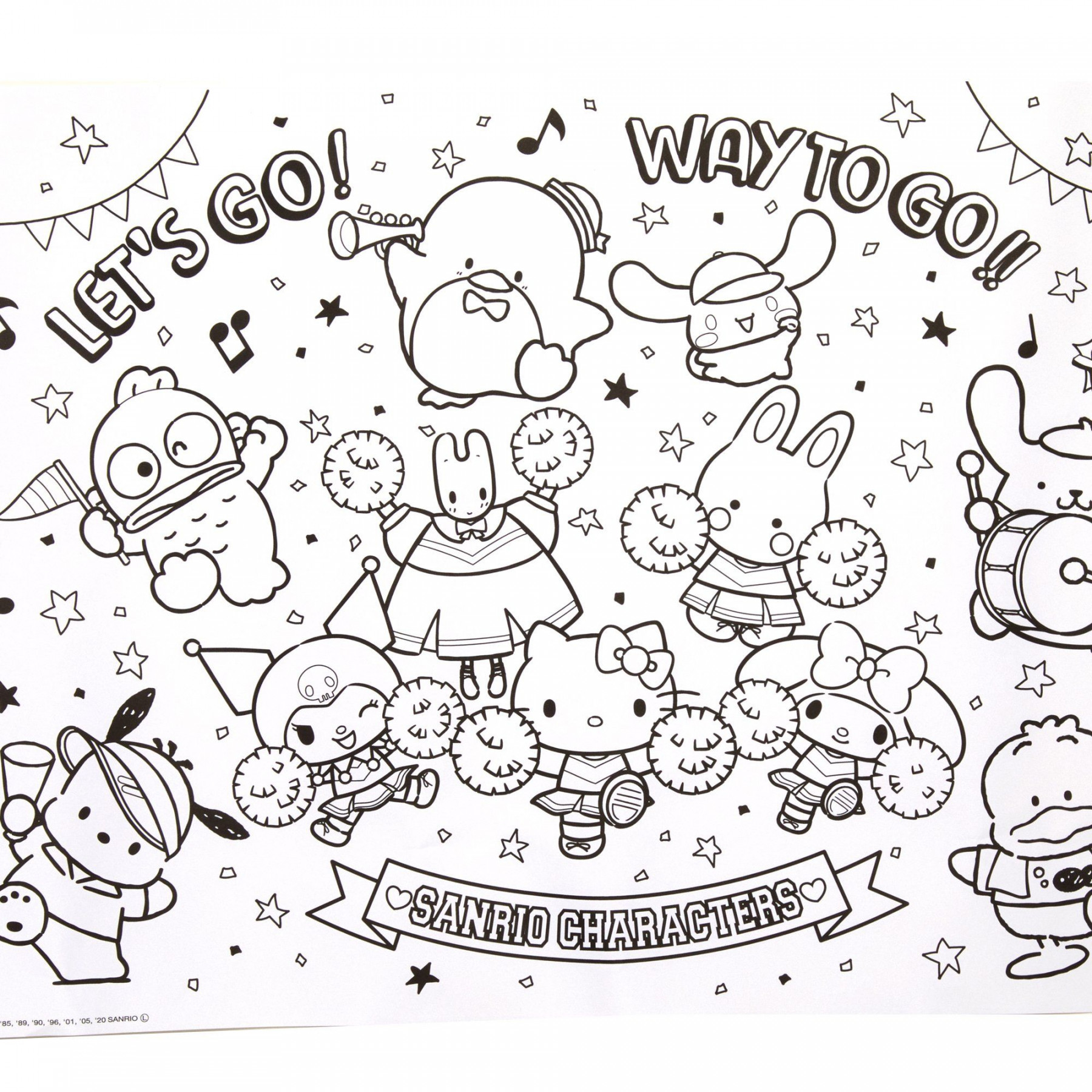 Hello Kitty & Friends Coloring Pages Roll  Hello kitty colouring