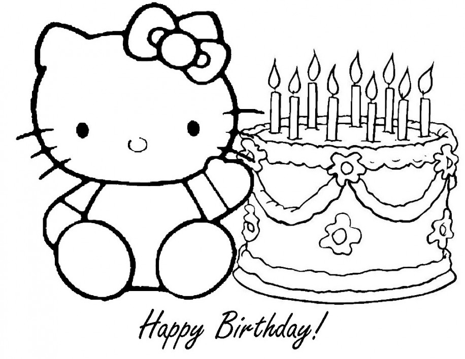 Hello Kitty Birthday Coloring Pages - Best Coloring Pages For Kids