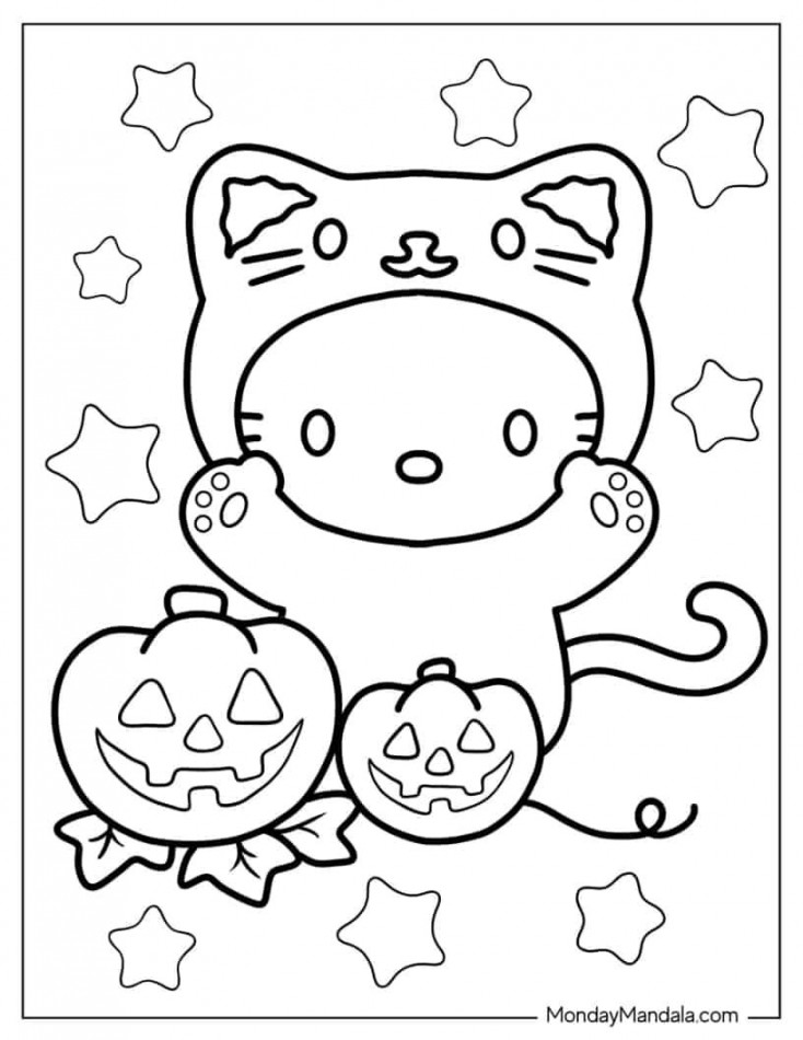 Hello Kitty Coloring Pages (Free PDF Printables) in