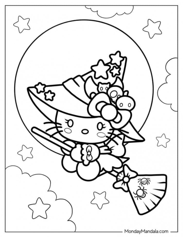 Hello Kitty Coloring Pages (Free PDF Printables)