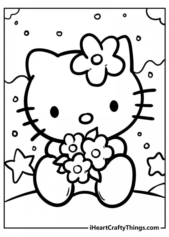 Hello Kitty Coloring Pages (% Free Printables)