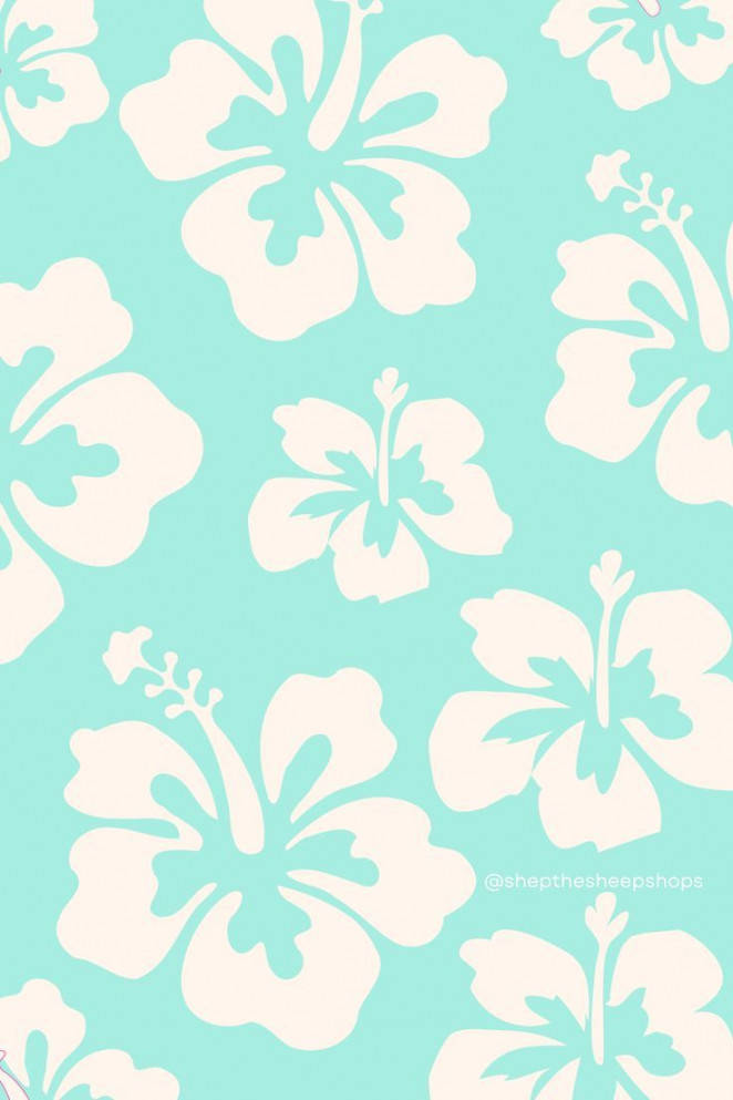 Hibiscus flower pattern background  Summer prints wallpaper, Cute