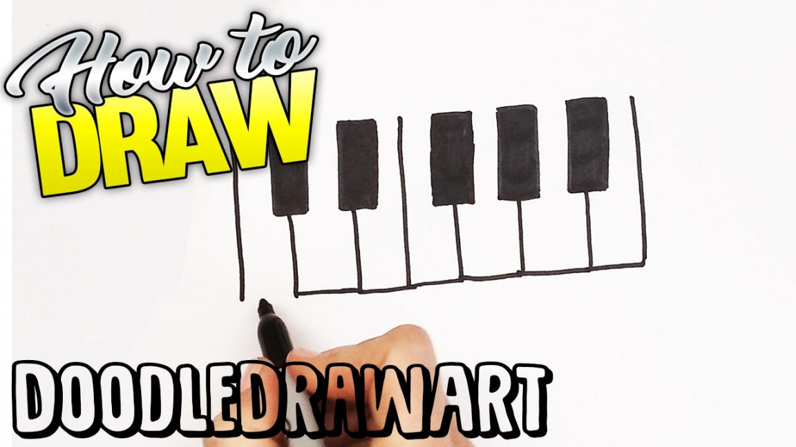 How to Draw a Piano Keyboard Quick Draw! Step by Step Drawing Tutorial