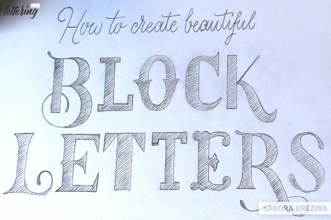 How to draw beautiful block letters - Lettering