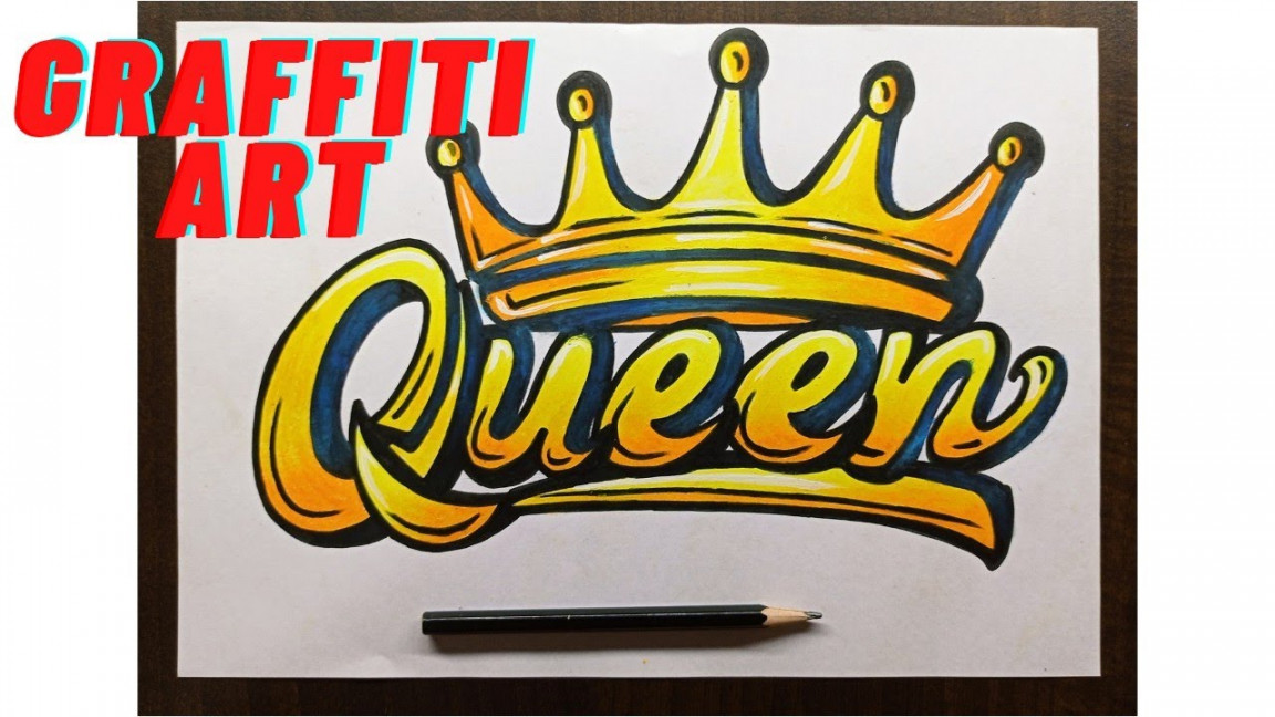 How to draw Graffiti Lettering QUEEN @VipulSwamiArts