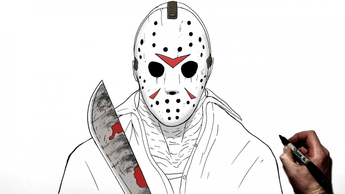 How To Draw Jason  Step By Step  Friday The th