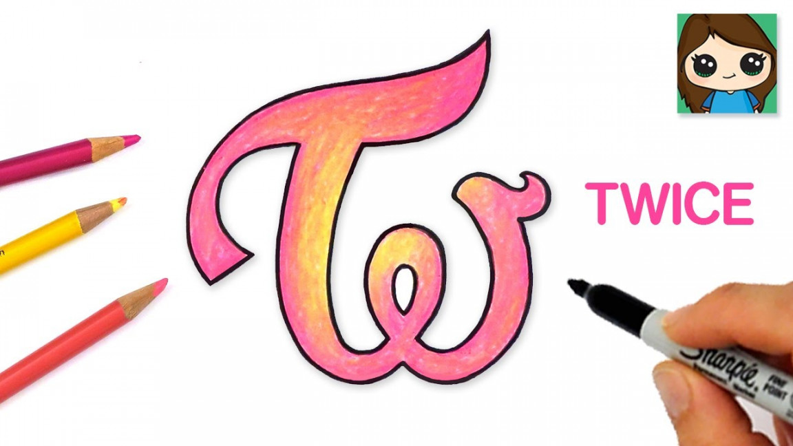 How to Draw the TWICE Logo 🎵K-pop Girl Group