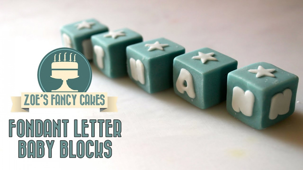 How to make fondant letter baby blocks How To Cake Tutorial