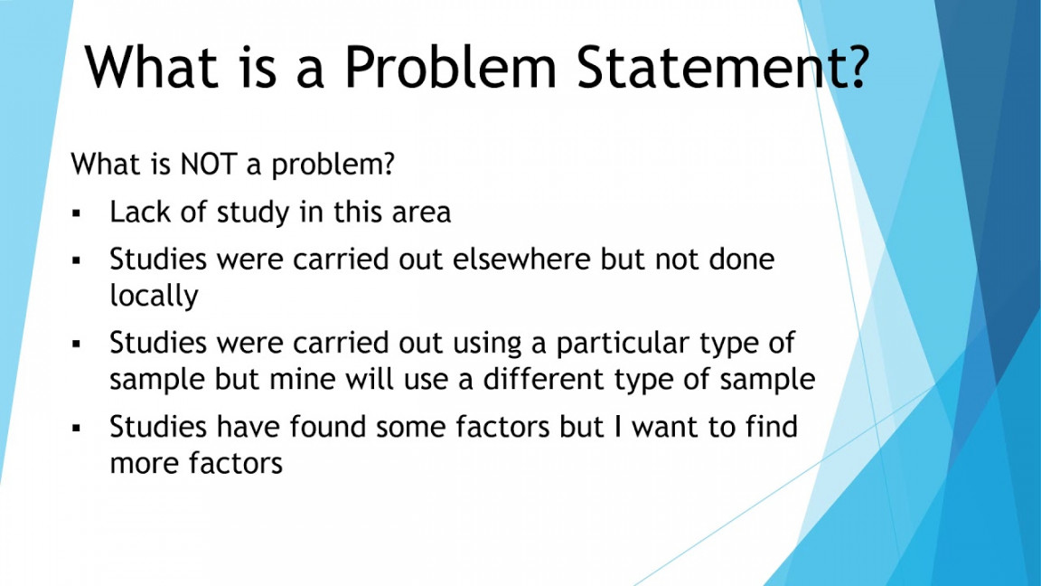 How to write a Problem Statement