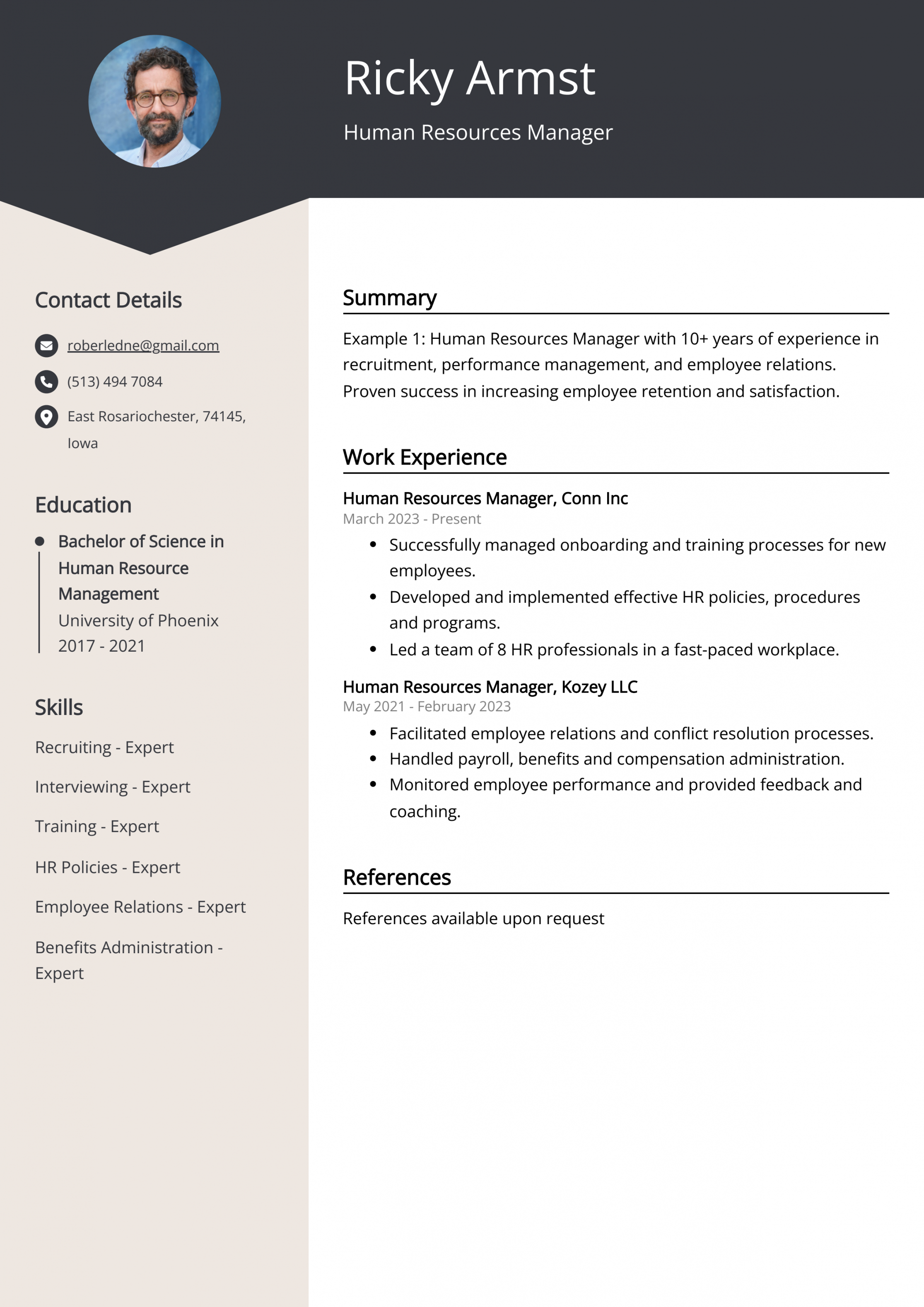 Human Resources Manager CV: Sample & Guide [Entry Level + Senior Jobs]