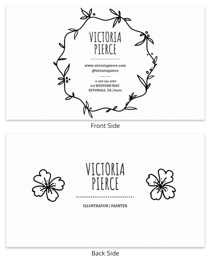 Illustrative Simple Business Card Template - Venngage