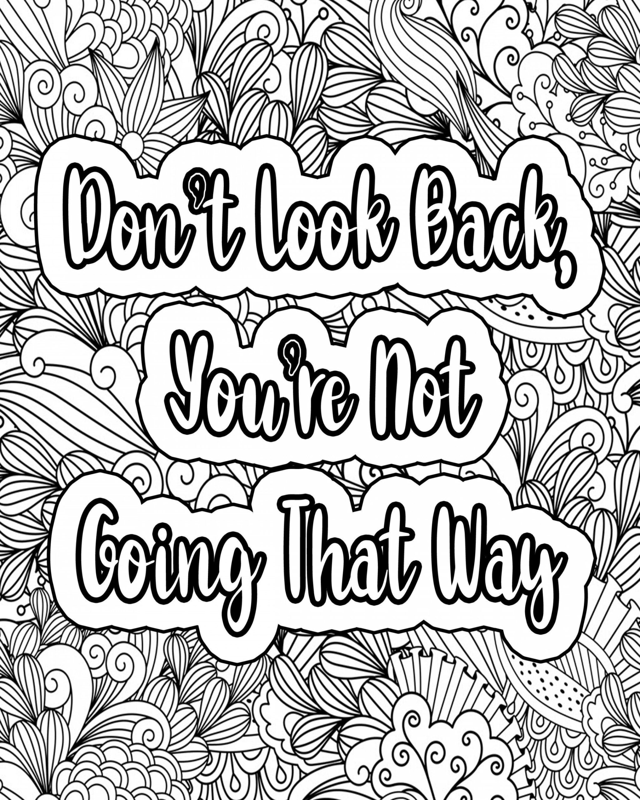 Inspirational Quotes Coloring Pages for Adults