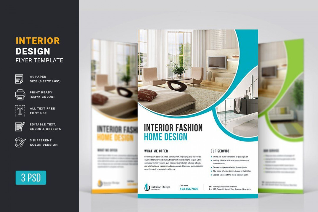 Interior Design Flyer  Flyer design, Flyer, Promotion interior