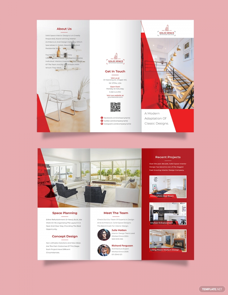 Interior Designer Tri-Fold Brochure Template - Download in Word