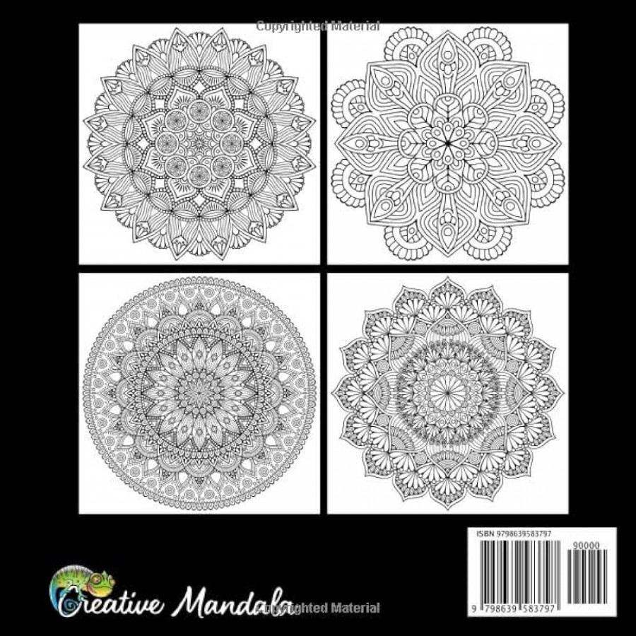 Intricate Mandalas - Adult Coloring Book: Coloring Book for Adults for  Stress Relief with  Large, Beautiful and Difficult Mandalas