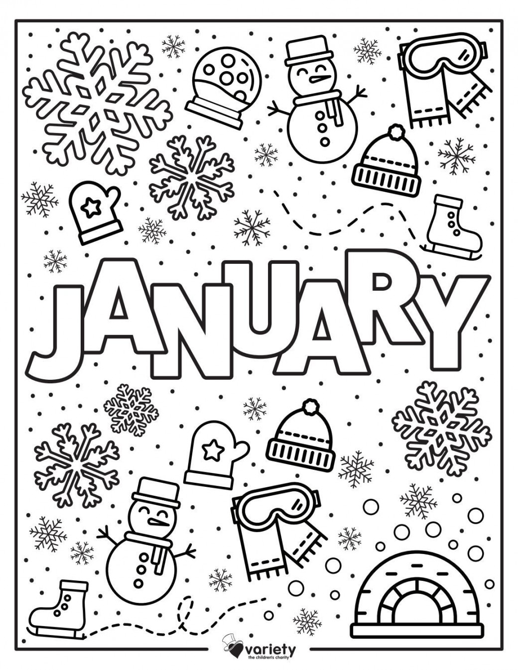 January Coloring Page  New year coloring pages, Coloring pages