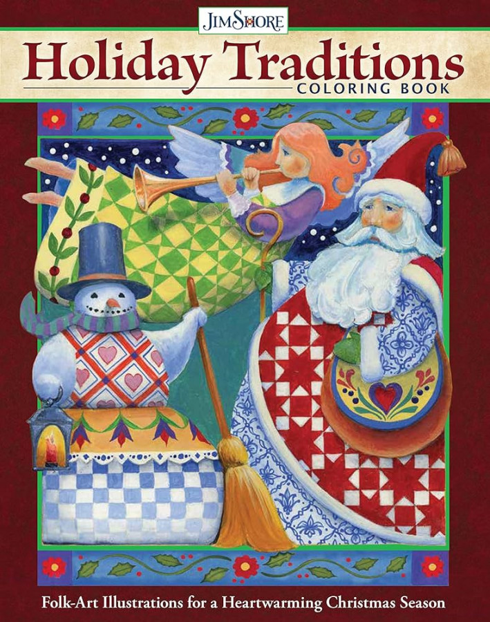 Jim Shore Holiday Traditions Coloring Book: Folk-art Illustrations for a  Heartwarming Christmas Season