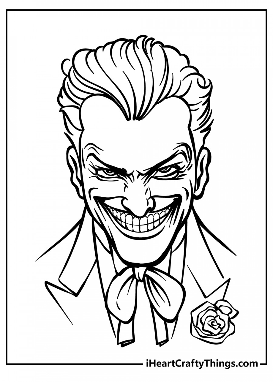 Joker Coloring Pages (% Free Printables)