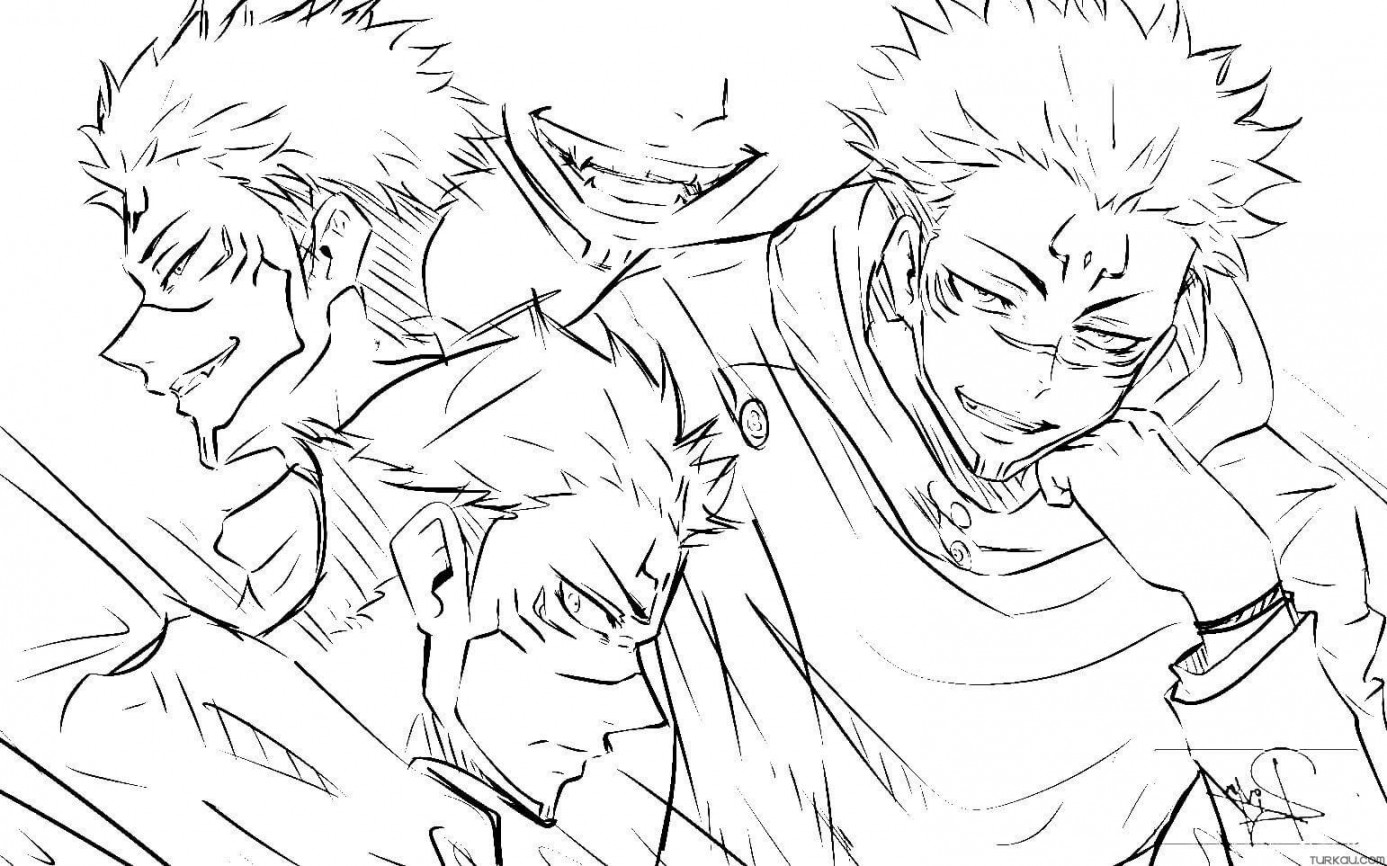 Jujutsu Kaisen Coloring Page » Turkau in   Coloring pages