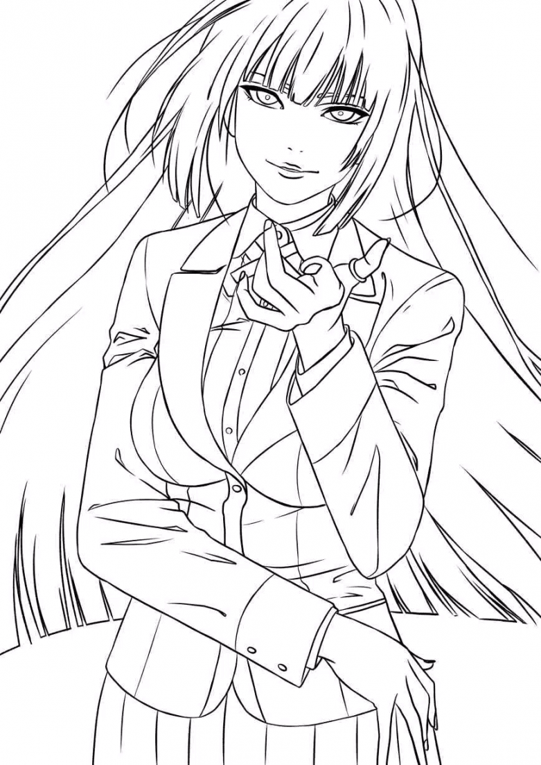 Kakegurui Coloring Pages Printable for Free Download