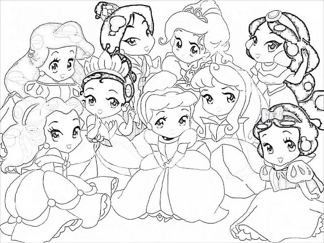 Kawaii Disney Princess Coloring Pages – Through the thousands of