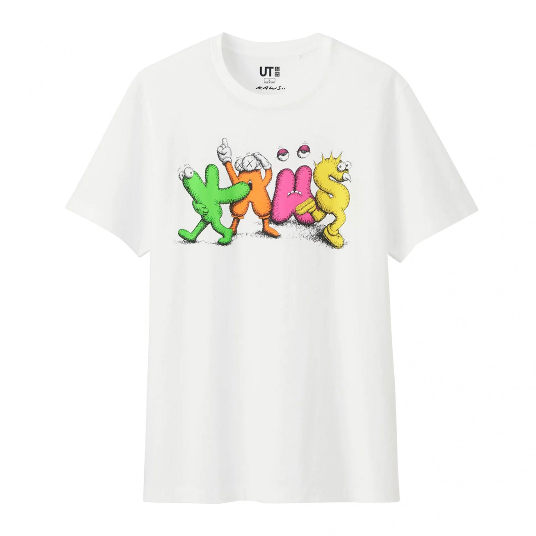 Kaws Color Character Letters Logo Tee White DS – blueandcream