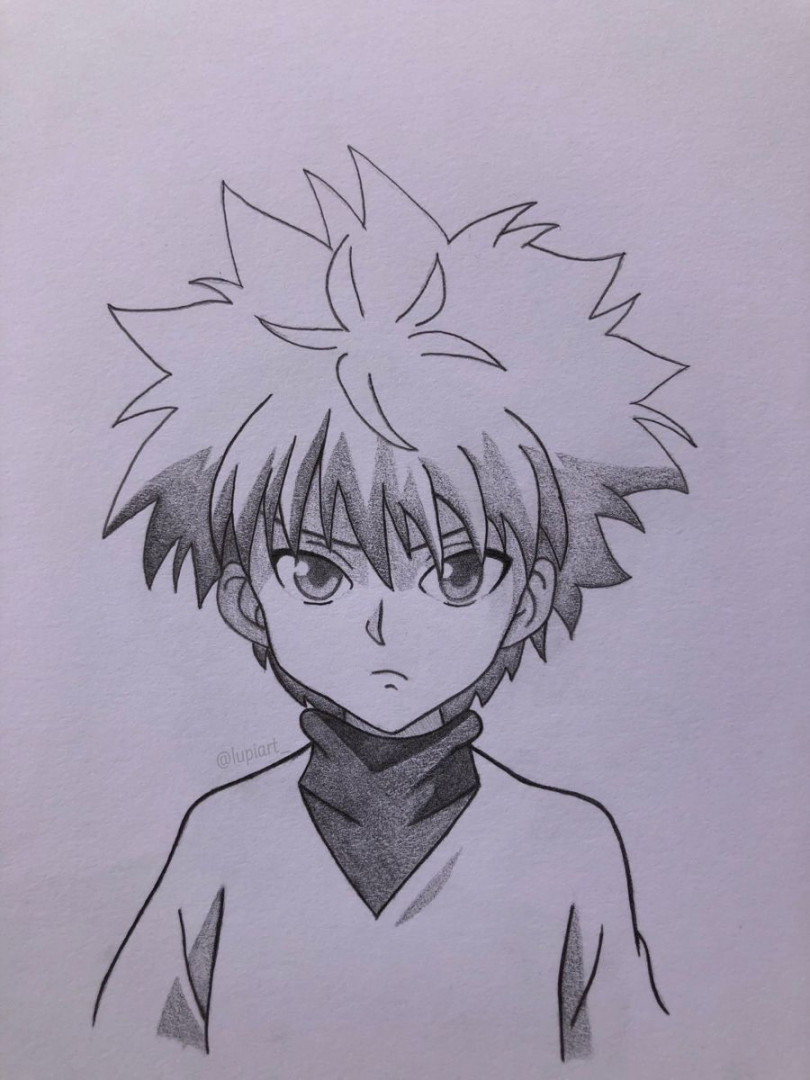 Killua Hunter X Hunter pencil sketch drawing art fanart