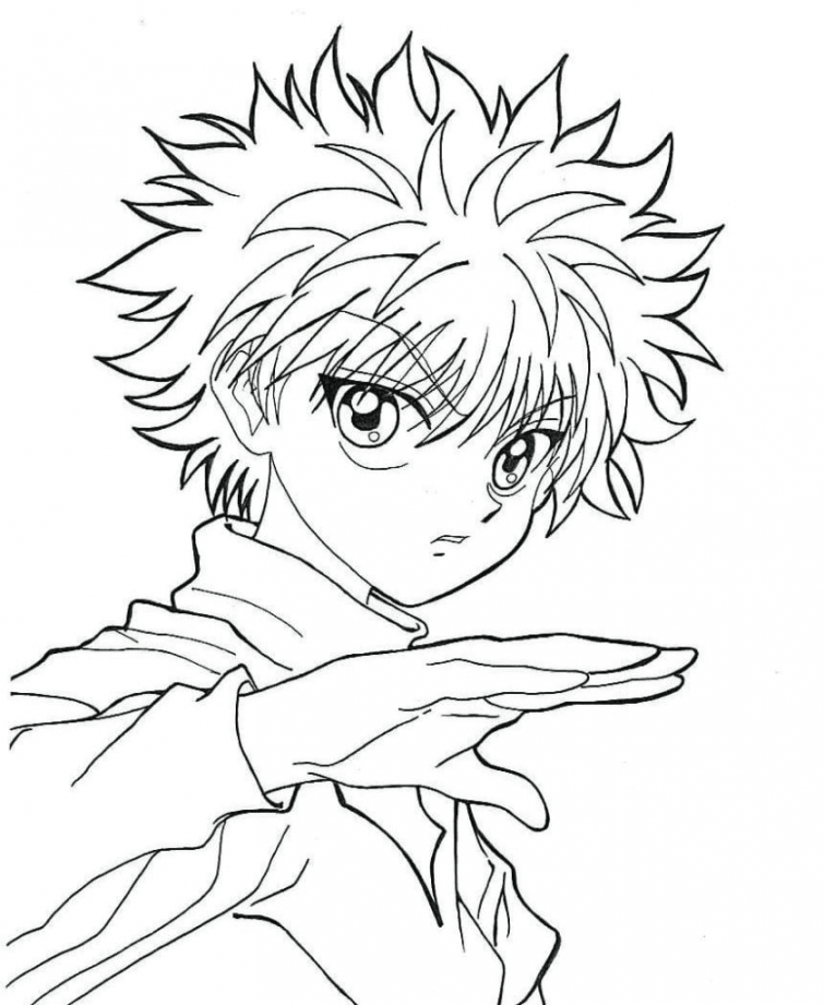 Killua Zoldyck Coloring Pages Printable for Free Download