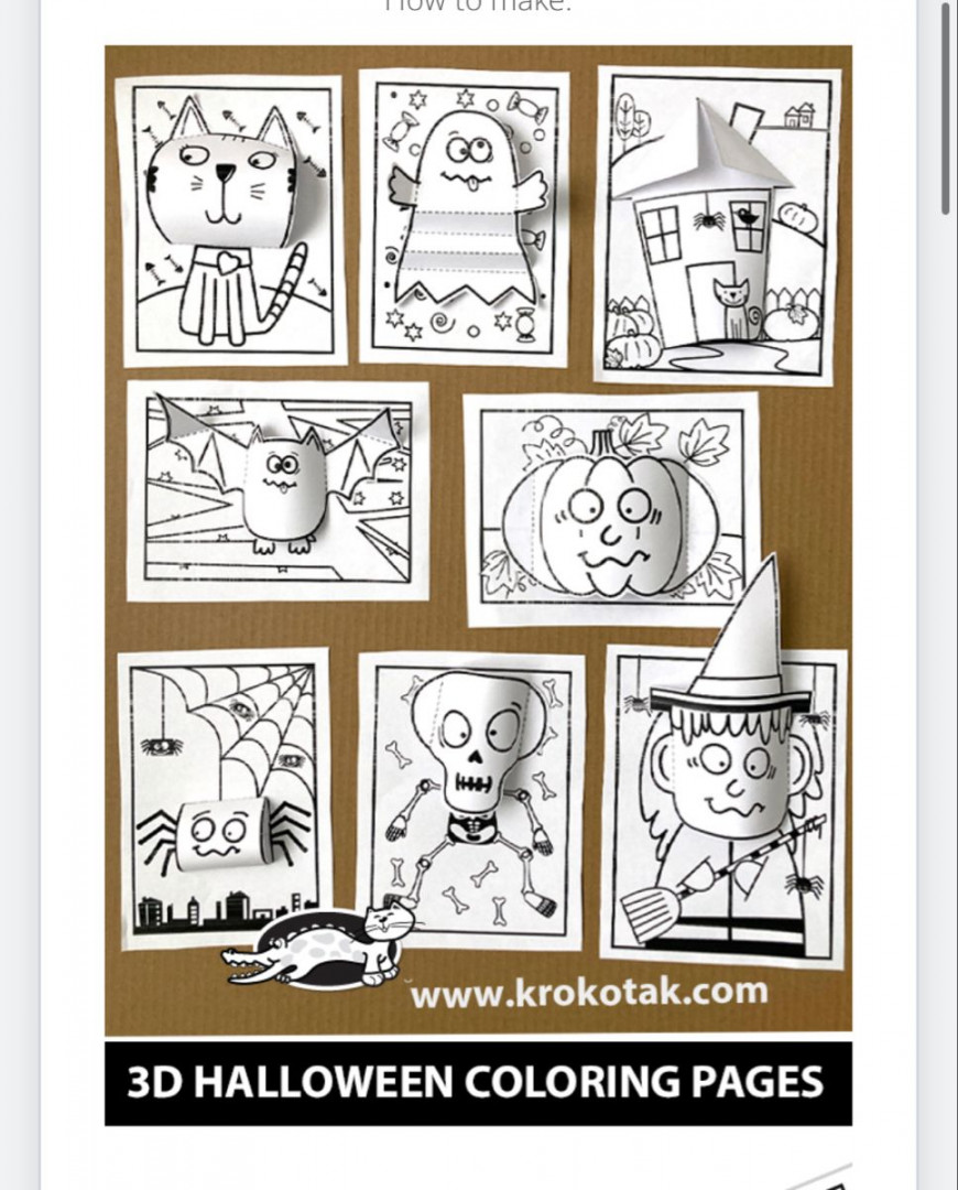 krokotak  D HALLOWEEN COLORING PAGES  Halloween coloring