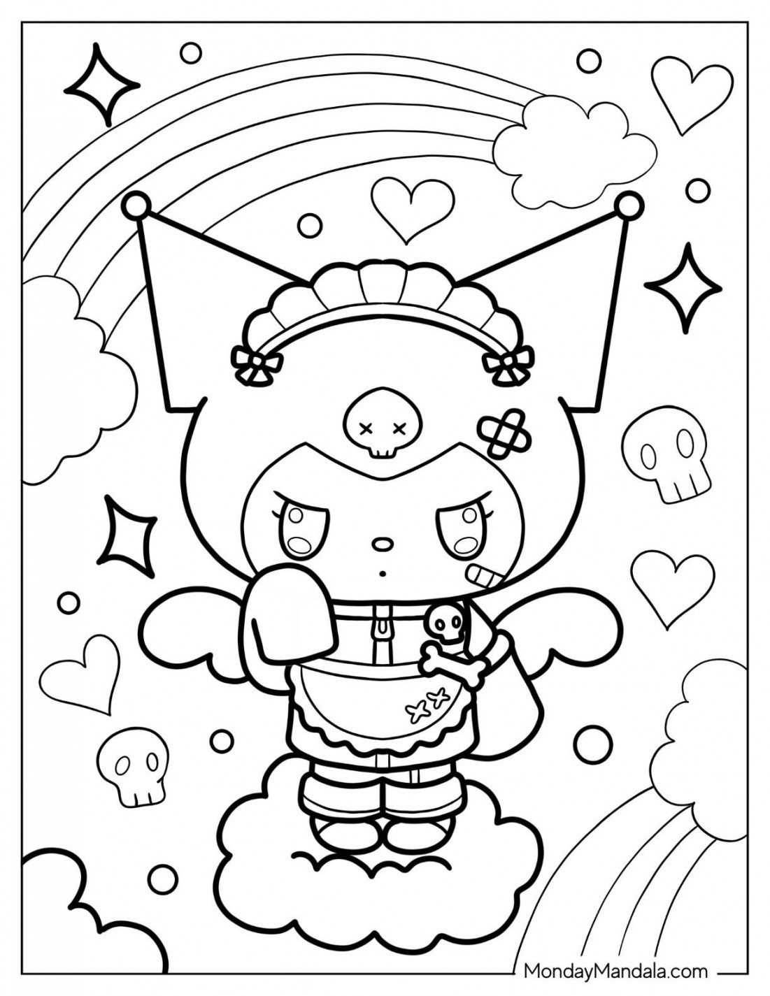 Kuromi Coloring Pages (Free PDF Printables) in   Hello