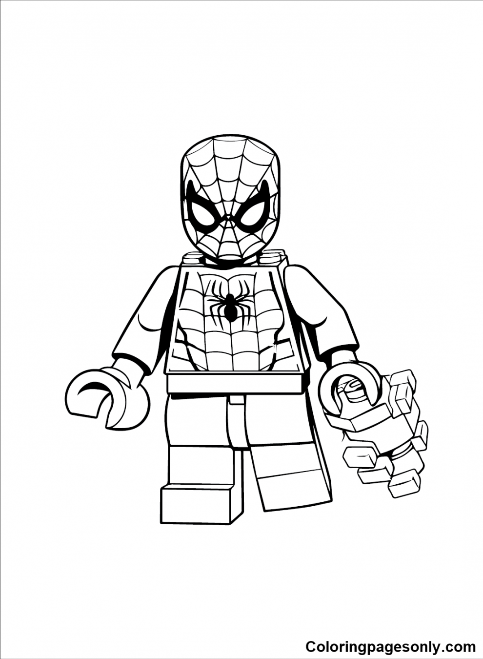 Lego Spiderman Coloring Pages Printable for Free Download