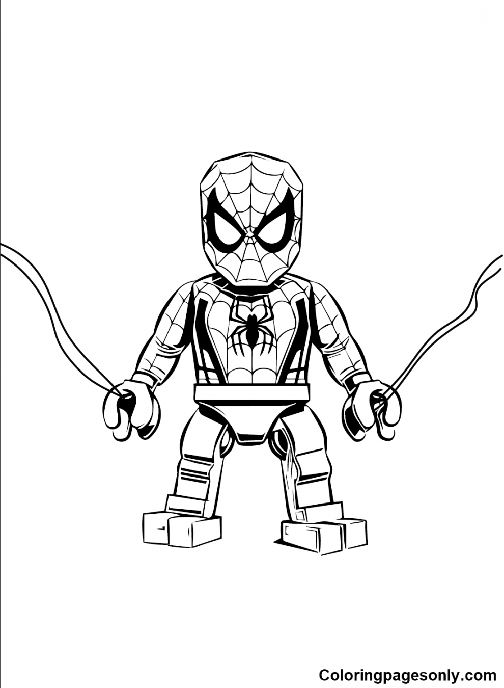 Lego Spiderman Coloring Pages Printable for Free Download