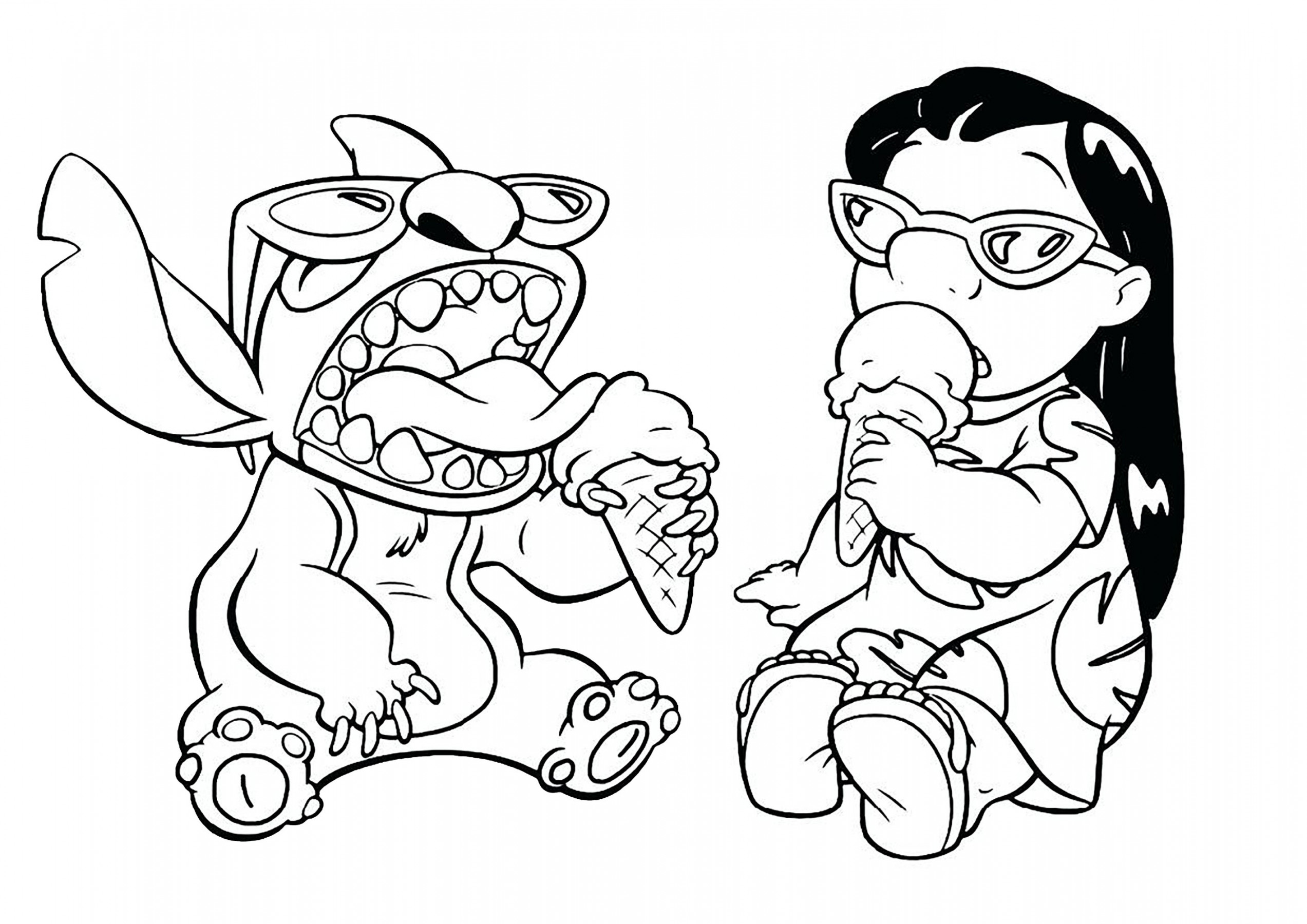 Lilo and Stitch coloring pages for children - Lilo and Stitch Kids