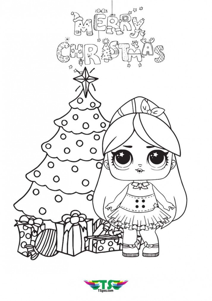 Lol Dolls Merry Christmas Coloring Page - TSgos