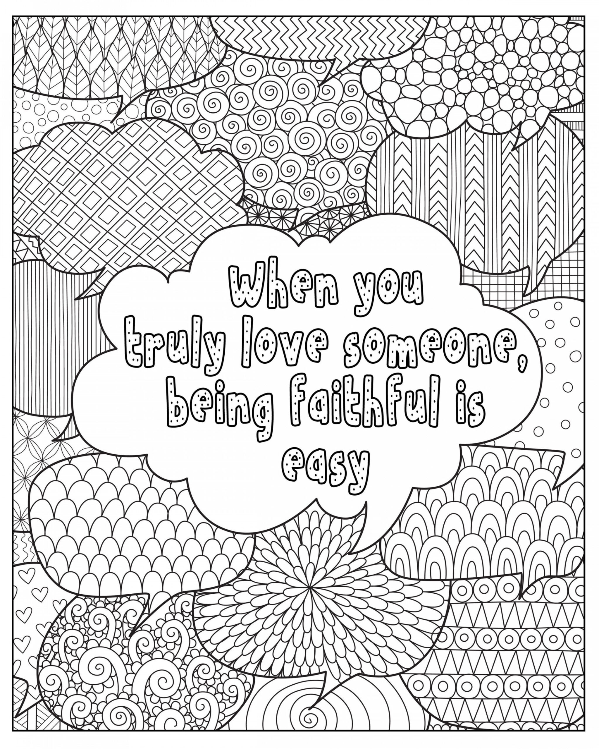 Love Quotes Coloring Pages for Adults