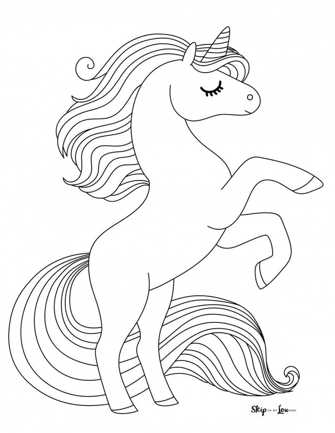 Magical Unicorn Coloring Pages Print for Free  Skip To My Lou