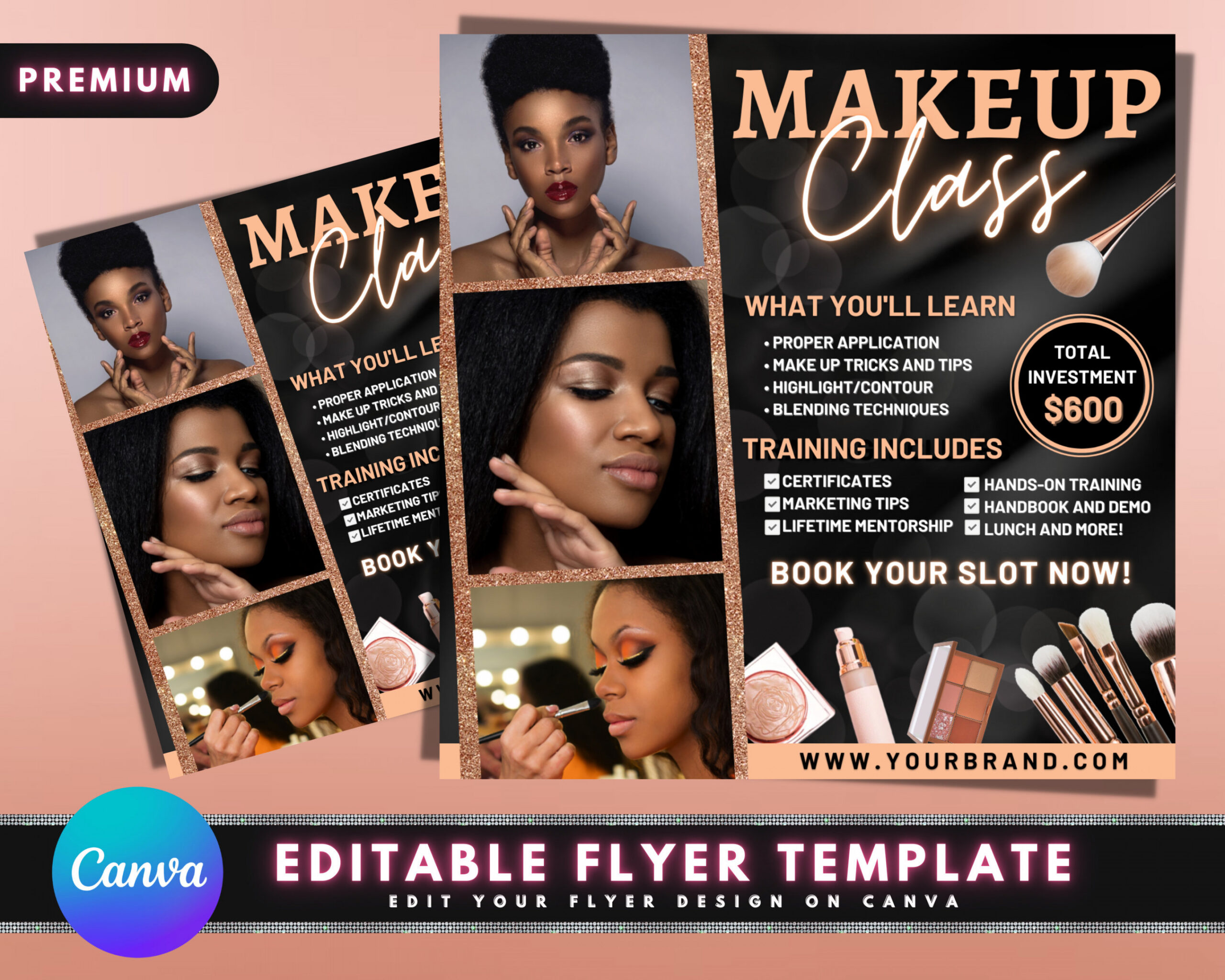 Makeup Kurs Flyer DIY Flyer Template Design Makeup Kurs - Etsy