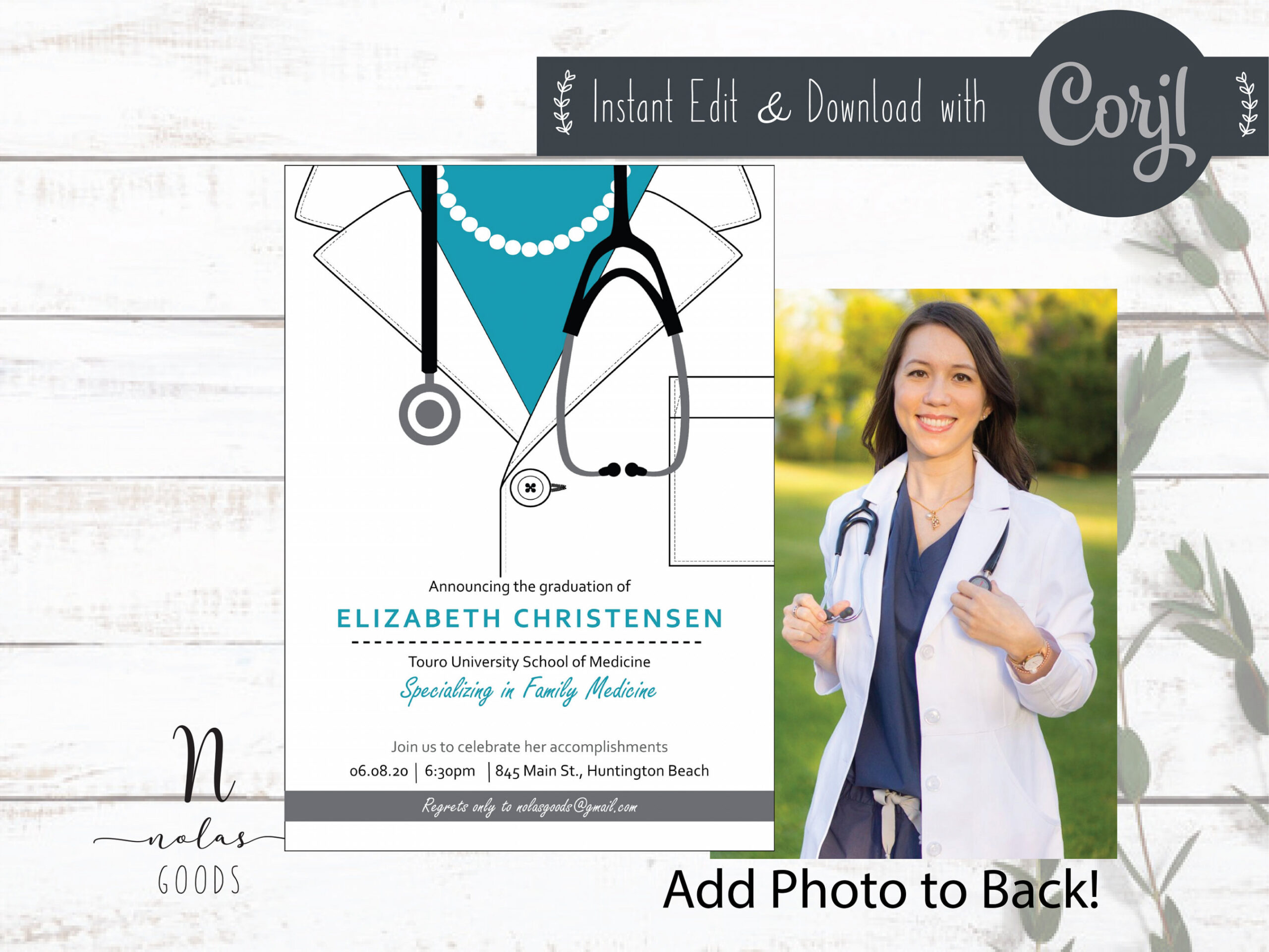 Medical School Graduation Invitation Doctor Graduation - Etsy