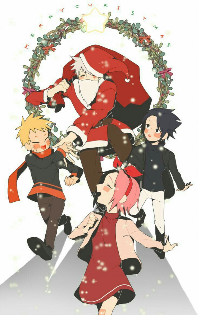 Merry Christmas !  Naruto anime, Sasuke sakura, Naruto team