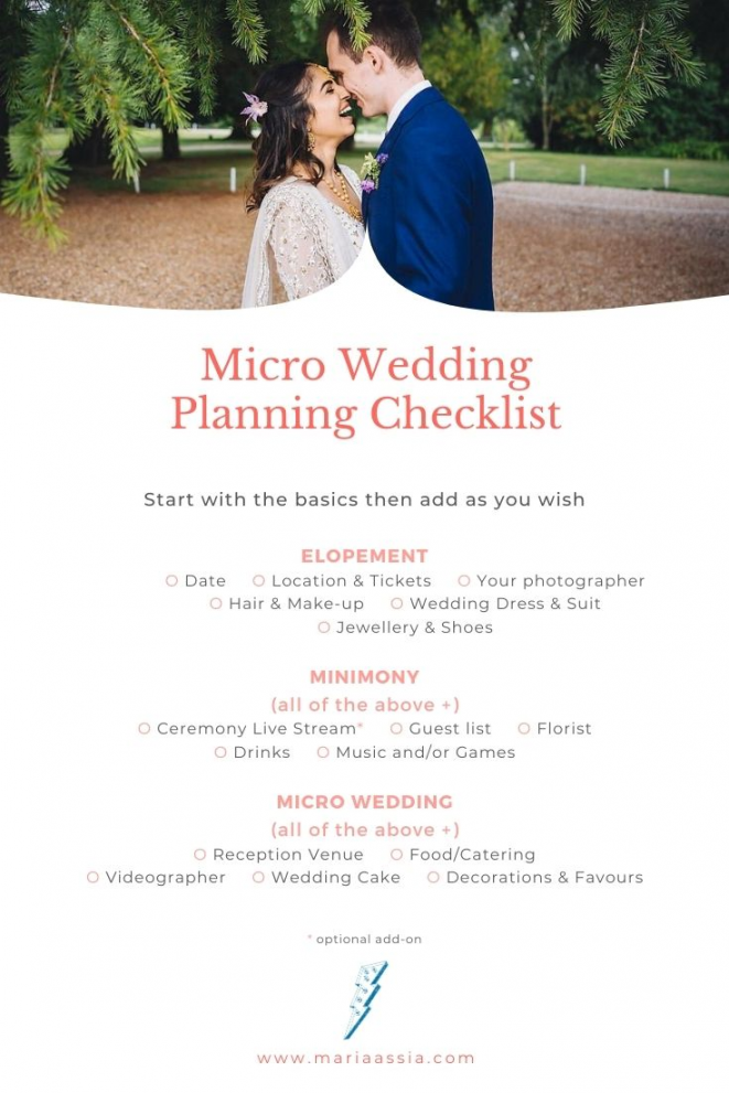 Micro Wedding Planning Checklist  Wedding planning checklist