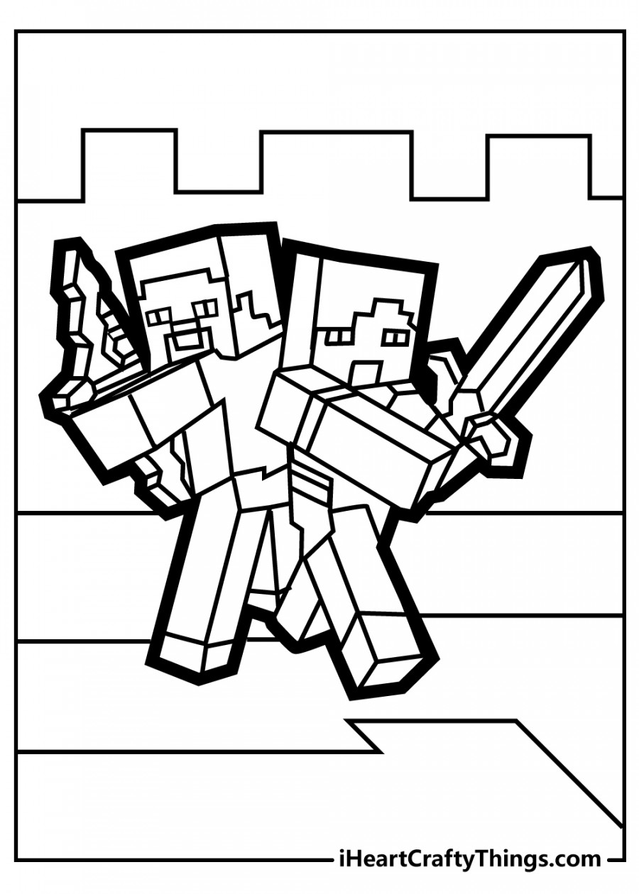 Minecraft Coloring Pages (% Free Printables)