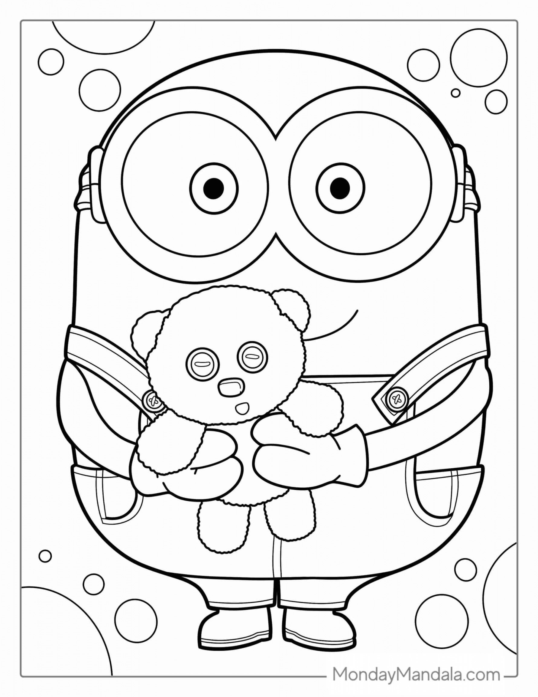 Minion Coloring Pages (Free PDF Printables) in   Minion