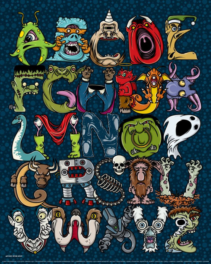 Monster Alphabet by APetrie on deviantART  Graffiti alphabet