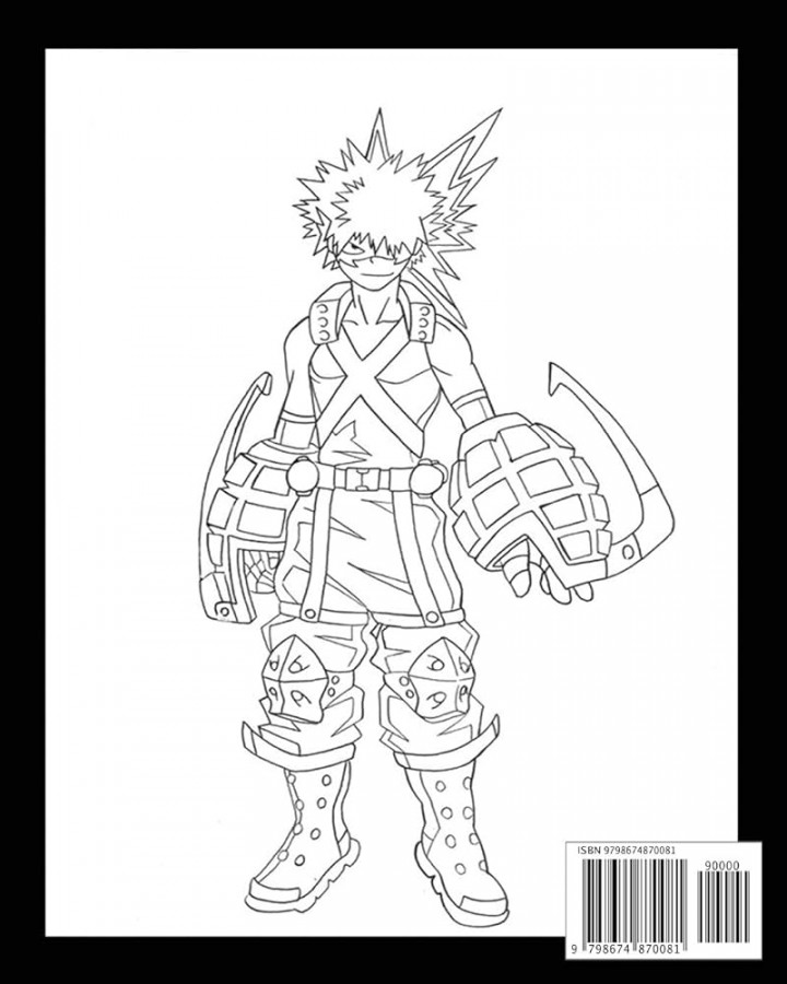 my hero academia coloring book: boku no hero academia coloring