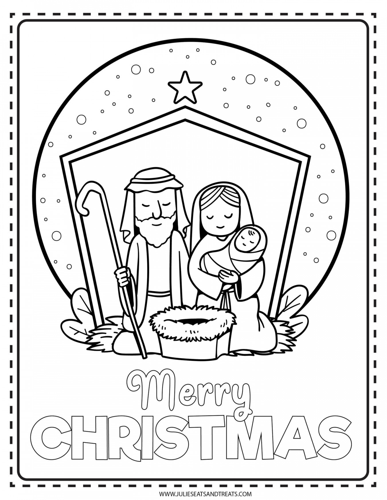 Nativity Coloring Pages - Free Printable! - Kids Activity Zone