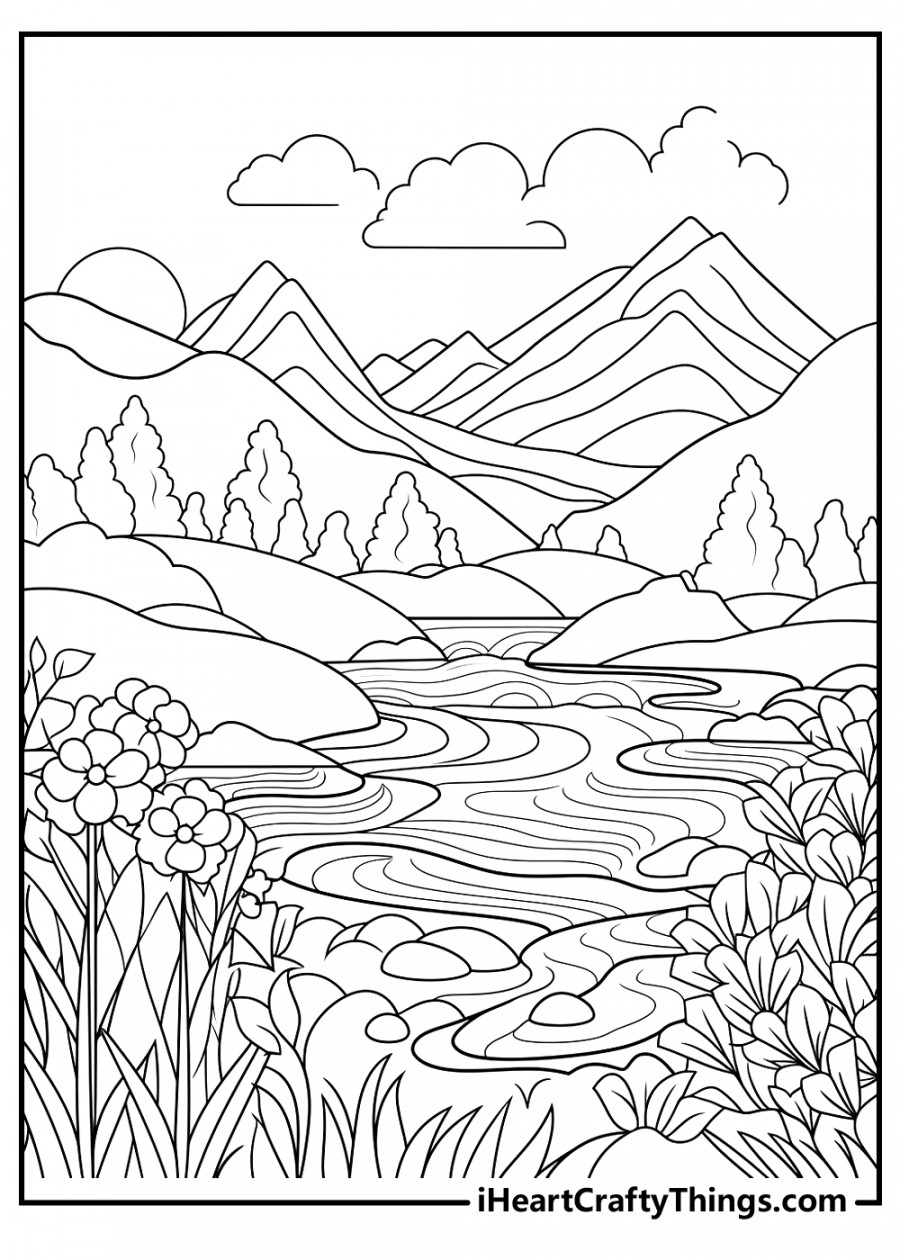 Nature Coloring Pages (% Free Printables)